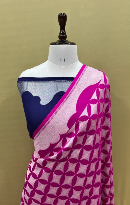 PURE BANARASI MOONGA SILK SAREE