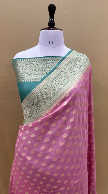 PURE BANARASI MOONGA SILK SAREE