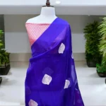 'PURPLE' PURE KORA HANDLOOM BANARASI SAREE