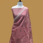 PURE BANARASI KORA CHIKANKARI SAREE