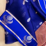 PURE BANARASI HANDWOVEN ORGANZA SILK SAREE - pure Banarasi organza silk in body and satin patta border
