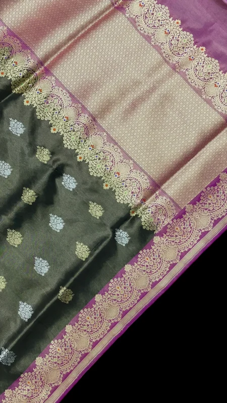 HANDWOVEN PURE KATAAN TISSUE SILK SAREE
