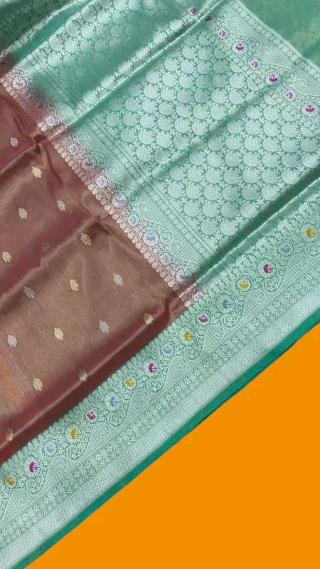HANDWOVEN PURE KATAAN TISSUE SILK SAREE