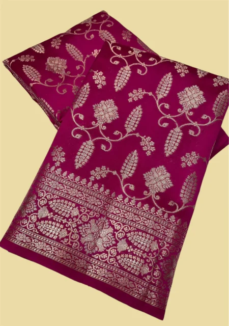 'QUEEN PINK' PURE MANGO SILK BANARASI SAREE