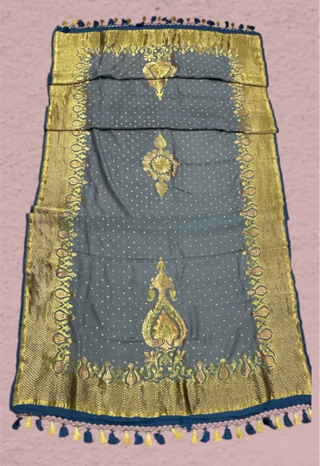 PURE KHADDI MOONGA SILK HANDLOOM BANARASI DUPATTA