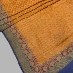 PURE KHADDO GEORGETTE HANDLOOM BANARASI HALF AND HALF DUPATTA