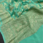 PURE KHADDI GEORGETTE HANDLOOM BANARASI DUPATTA