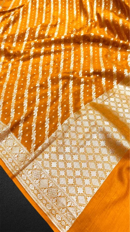 ‘MARIGOLD’ PURE MOONGA SILK HANDLOOM BANARASI DUPATTA