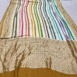 HANDWOVEN GEORGETTE 21 COLORS BANARASI SAREE