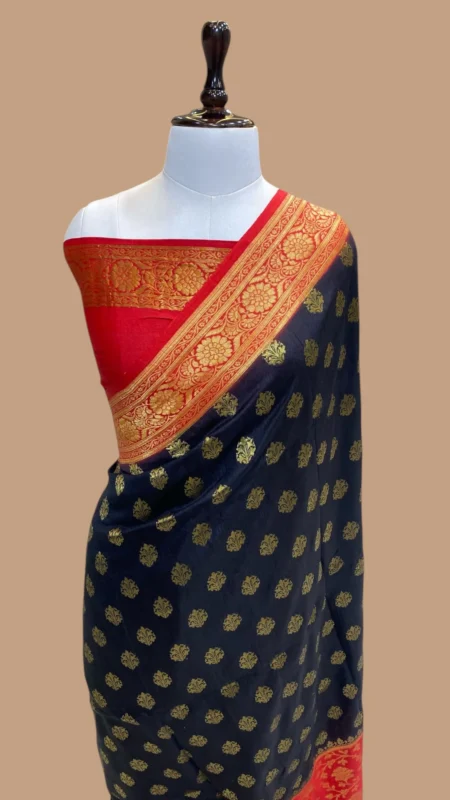 PURE MOONGA TUSSAR SILK HANDLOOM BANARASI SAREE