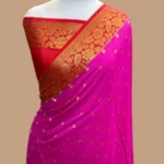 HANDWOVEN MOONGA TUSSAR SILK BANARASI SAREE