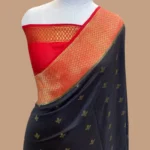 HANDWOVEN MOONGA TUSSAR SILK BANARASI SAREE