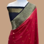 HANDWOVEN MOONGA TUSSAR SILK BANARASI SAREE