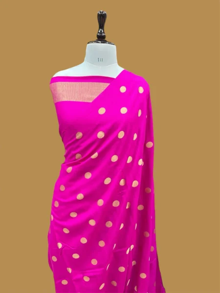 PURE BANARASI KHADDI MOONGA SILK SAREE