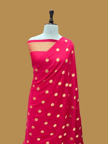 PURE BANARASI KHADDI MOONGA SILK SAREE