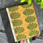 PURE BANARASI MOONGA SATIN SILK SAREE - ALL OVER BUTTA JAAL WITH SATIN PATTA