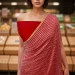 'REENA’ PURE MOONGA SILK HANDLOOM BANARASI STRIP SAREE