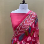 PURE BANARASI ORGANZA SILK CHIKANKARI SAREE