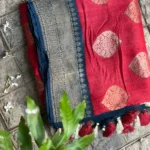 PURE BANARASI HANDWOVEN TUSSAR SILK SAREE - KADHUA MOTIF