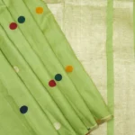 MASHRU SATIN SILK SAREE- pistachio Green Pure Banarasi Mashru Satin Silk Saree