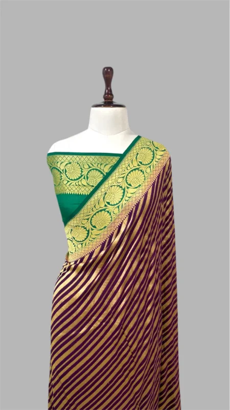 PURE KHADDI GEORGETTE HANDLOOM BANARASI SAREE