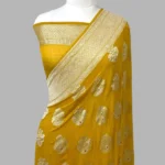 PURE KHADDI GEORGETTE HANDLOOM BANARASI SAREE