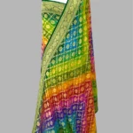 RAINBOW' PURE KHADDI GEORGETTE HANDLOOM BANDHANI BANARASI SAREE