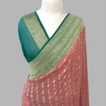 PURE KHADDI GEORGETTE HANDLOOM BANARASI SAREE