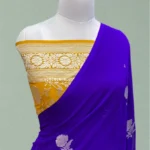 PURE KHADDI GEORGETTE HANDLOOM BANARASI SAREE