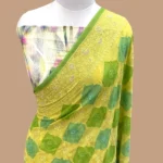 PURE VISCOSE GEORGETTE CHIKANKARI BANARASI SAREE