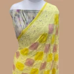 PURE VISCOSE GEORGETTE CHIKANKARI BANARASI SAREE