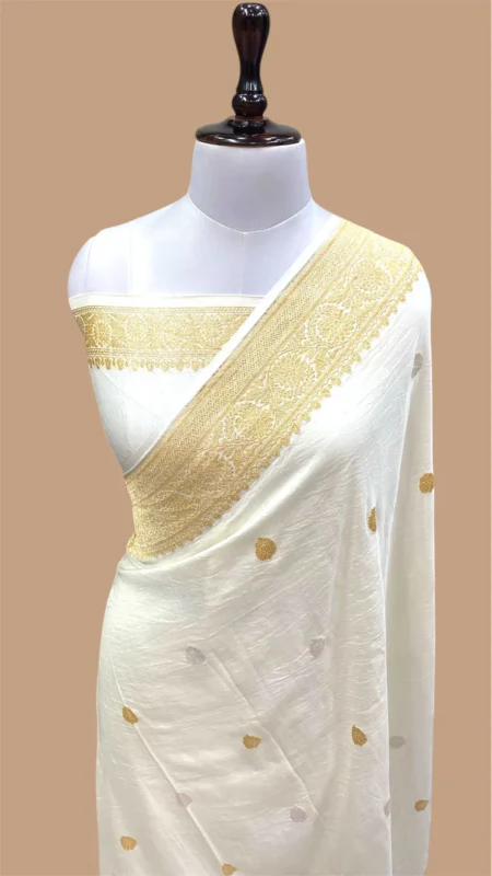 HANDWOVEN MASHRU SILK BANARASI KADHUA SAREE