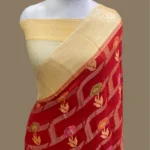 PURE KHADDI GEORGETTE TILFI HANDLOOM BANARASI SAREE