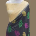 PURE CRAPE GEORGETTE HANDLOOM BANARASI SAREE