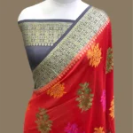 PURE CRAPE GEORGETTE HANDLOOM BANARASI SAREE