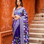 HANDLOOM PURE ORGANZA CHIKANKARI SAREE