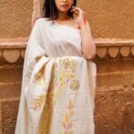 PURE BANARASI HANDWOVEN PEACH MOONGA SILK SAREE-Pure Banarasi Handloom kadhwa Moonga silk saree