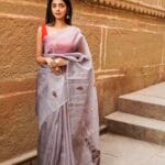 PURE BANARASI ORGANZA SILK CHIKANKARI SAREE