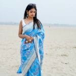 HANDWOVEN KATAN SILK JANGLA BANARASI SAREE