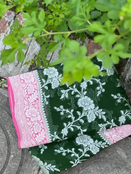 PURE BANARASI KHADDI CHIFFON SAREE