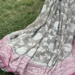 PURE BANARASI KHADDI CHIFFON SAREE