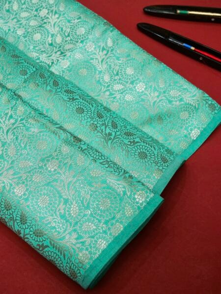 'SEA GREEN' PURE MANGO SILK BANARASI HANDLOOM SAREE