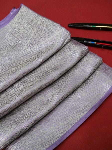 'PALE LAVENDER' PURE MANGO SILK BANARASI HANDLOOM SAREE