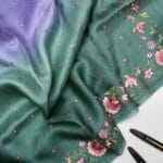 PURE BANARASI ORGANZA CHIKANKARI SAREE