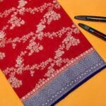 PURE BANARASI MOONGA SILK SAREE