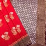 PURE BANARASI MOONGA SILK ALFI BUTTA SAREE