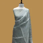 PURE BANARASI KORA CHIKANKARI SAREE