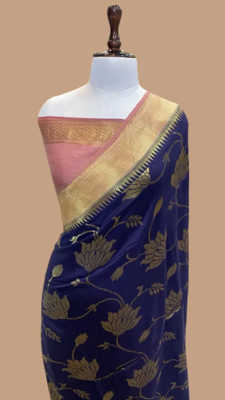 HANDWOVEN MASHRU SILK BANARASI SAREE