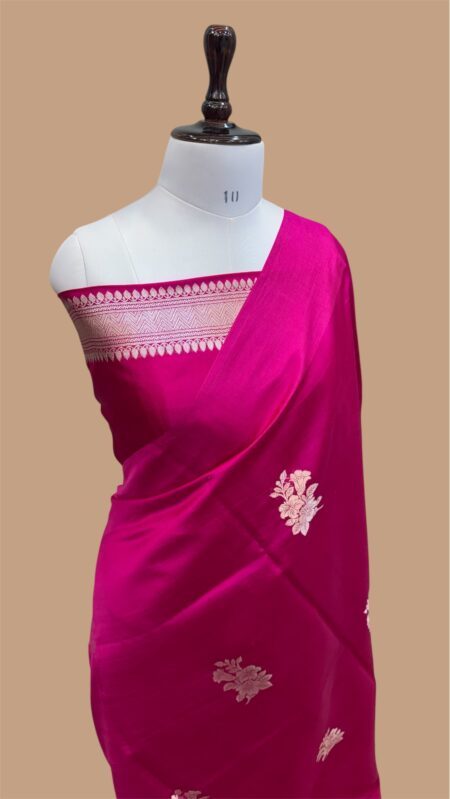 Pure mango silk handloom banarasi saree