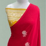Pure khaddi georgette handloom banarasi saree